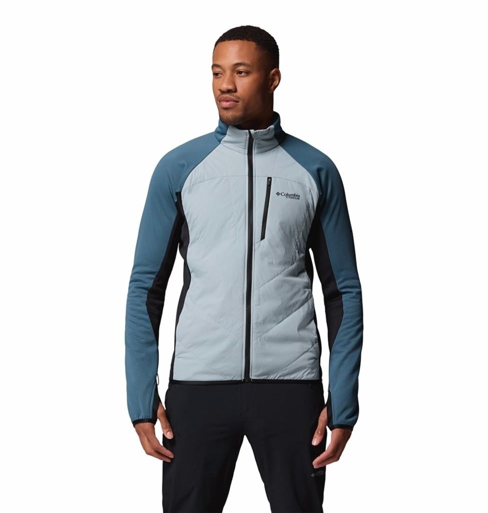 Columbia Arctic Crest™ Hybrid Full Zip Mavi Erkek Uzun Kollu T-Shirt AE3907-461