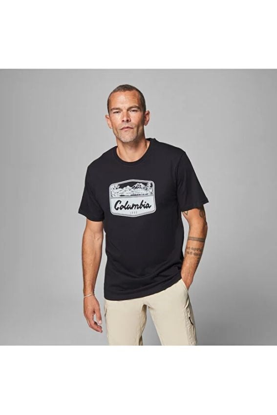 Columbia CSC M Hex Woodblock Badge SS Tee Erkek Tişört CS0524