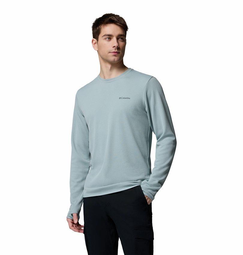 Columbia Tech Trail™ Utility Warm LS Crew Mavi Erkek Outdoor Uzun Kollu T-Shirt AE9975-461