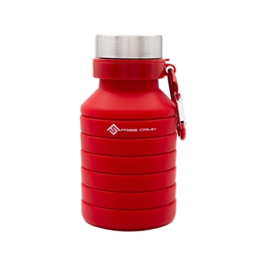 FreeCamp Katlanır Karabinalı Matara 205266 KIRMIZI