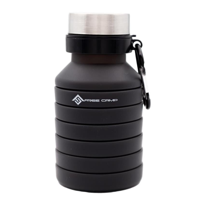 FreeCamp Katlanır Karabinalı Matara 205266 SİYAH