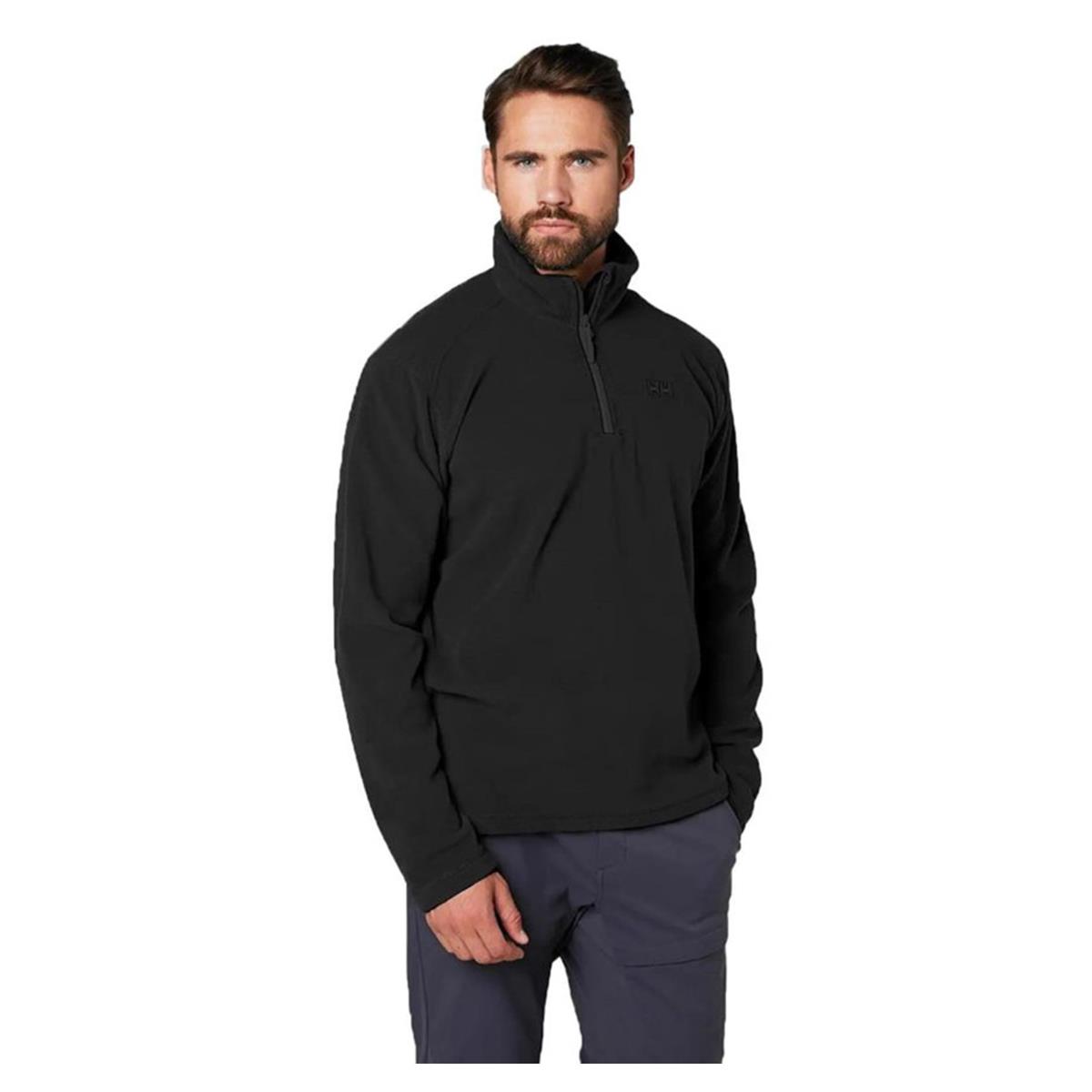 Helly Hansen Hh Erkek Siyah Mount Polar Fleece Erkek Yarım Fermuarlı Siyah Polar HH..12001HHA.990