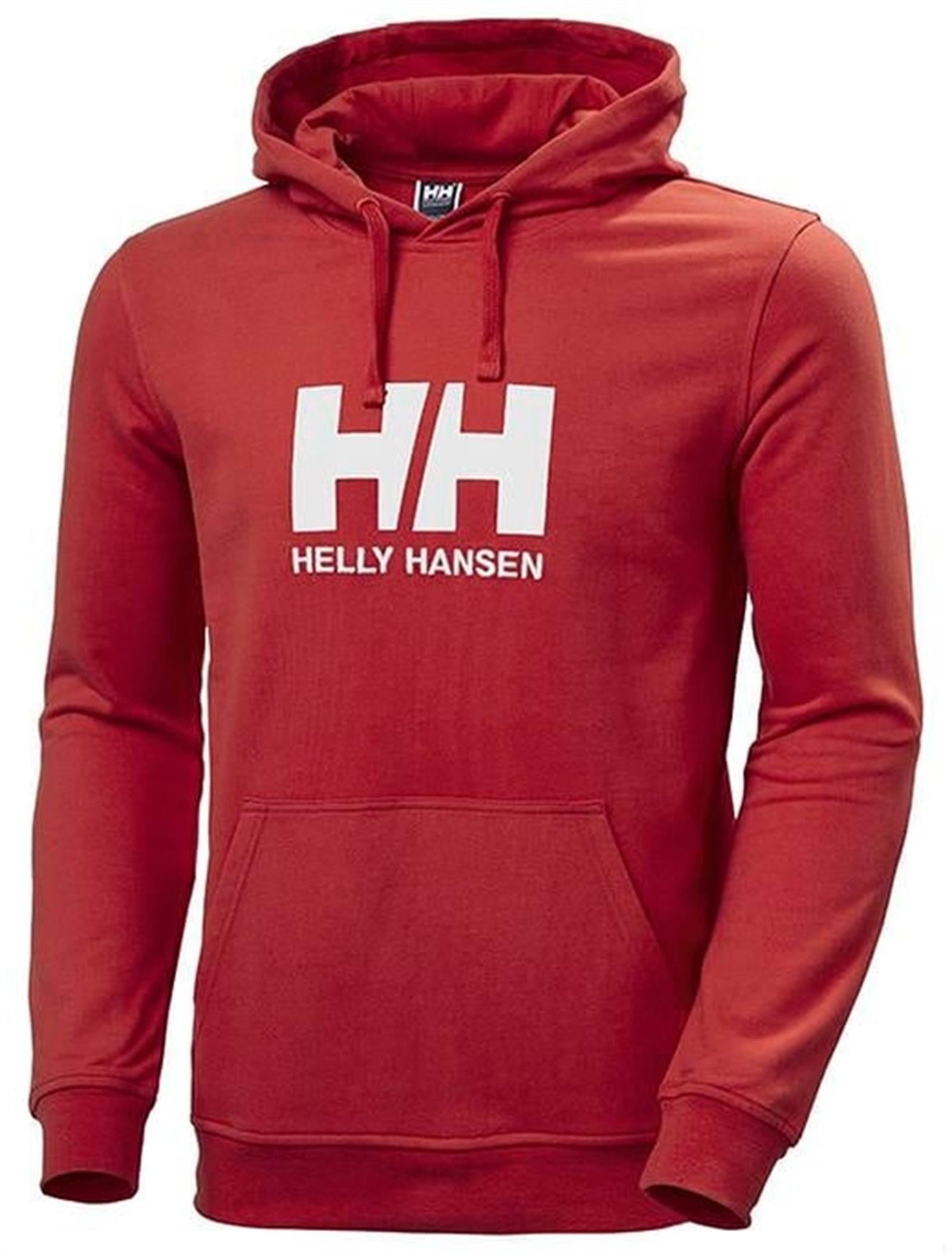 Helly Hansen HH Logo Hoodie Erkek Kapüşonlu Sweatshirt Kırmızı HHA.33977-163