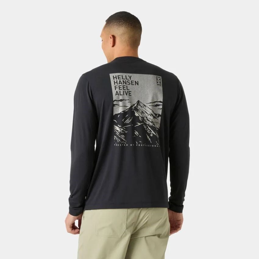 Helly Hansen Skog Graphic Long Sleeve Tee Erkek Sweat HHA.63407.HHA.990