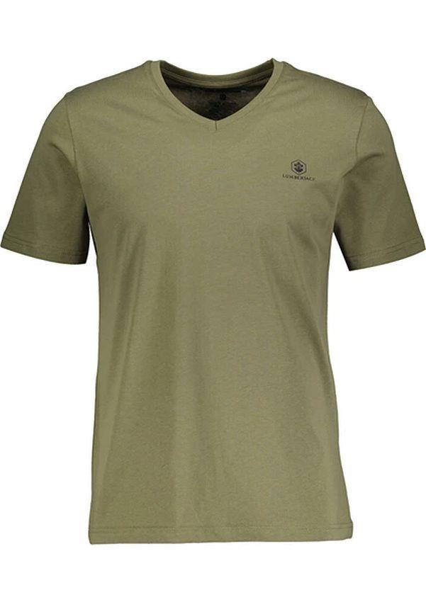 Lumberjack 5Fx CT106 Basic V Neck Tişört Haki Erkek Kısa Kol Tişört 101939413