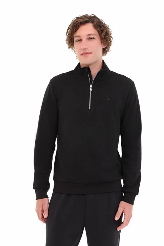 Lumberjack MB BS47 HZIP SW 6PR Siyah Erkek Sweatshirt