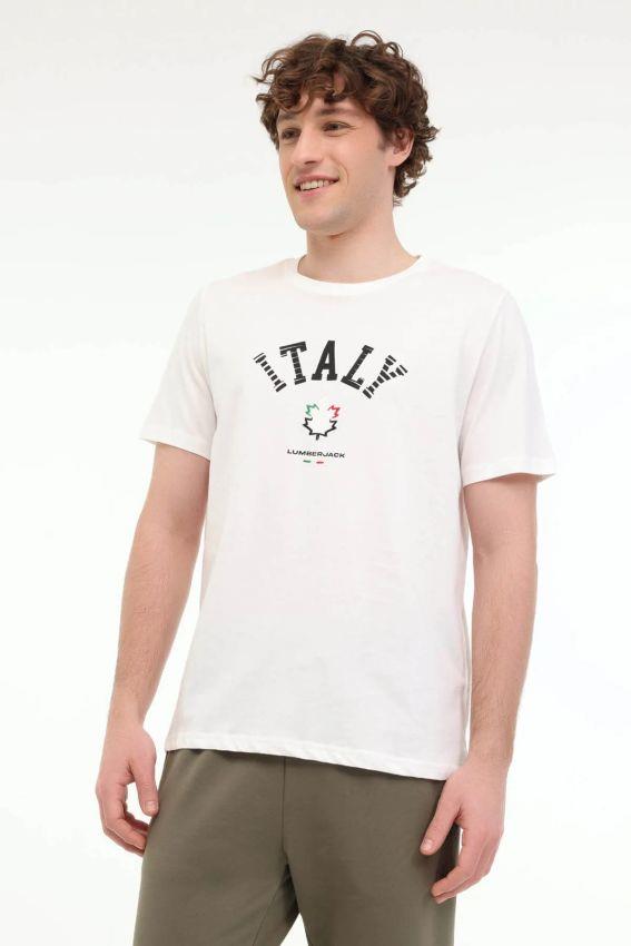 Lumberjack ML Renato 11ITL1030 5fx Beyaz Erkek T-shirt 101940309