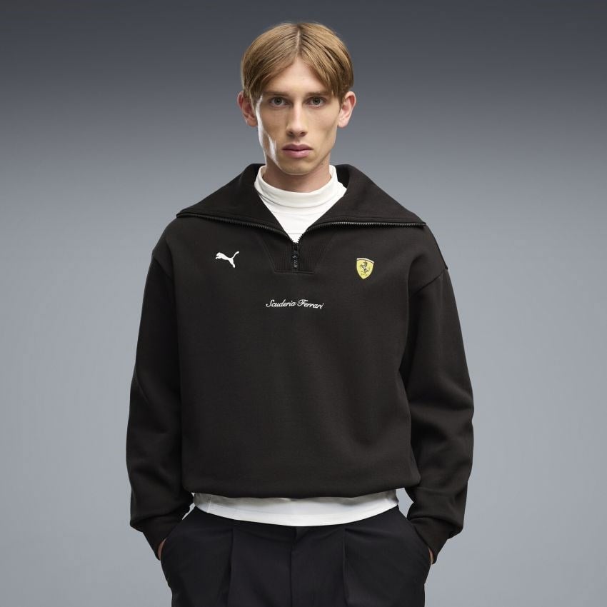 Puma Scuderia Ferrari Little Shield Half-Zip Erkek Sweatshirt 63700201 