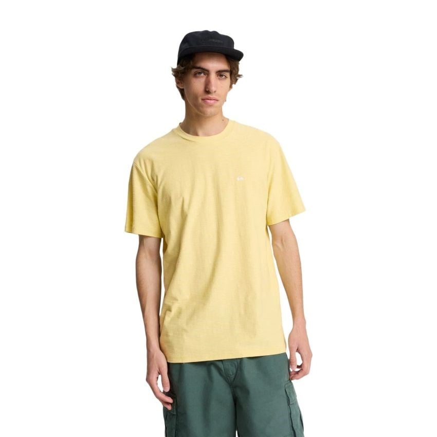 Quiksilver Slub Roundneck Erkek Tişört Sarı EQYKT04391