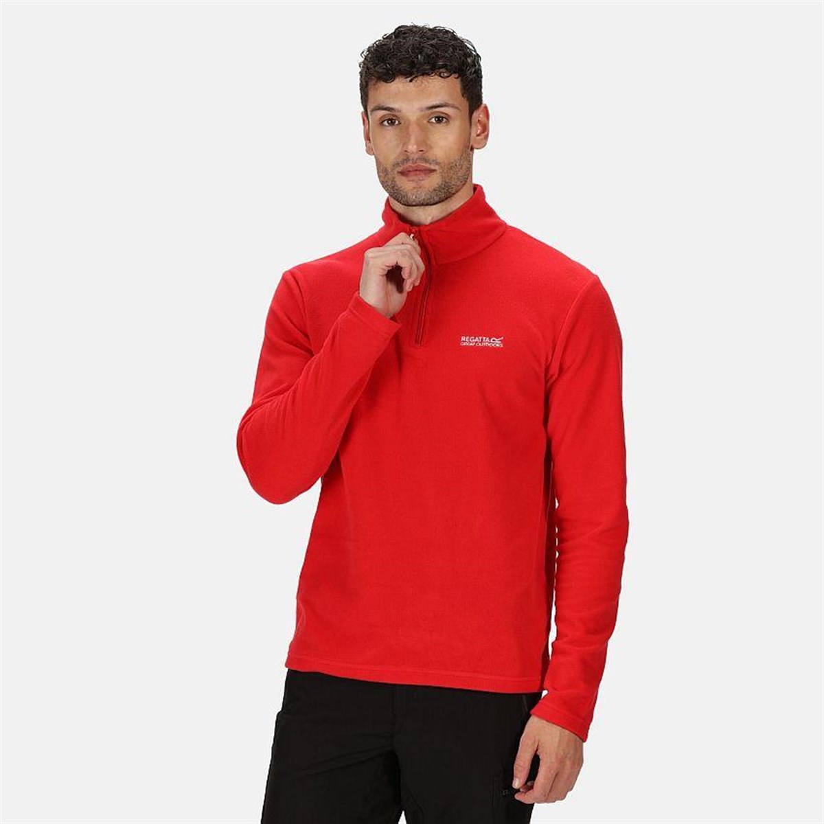 Regatta Mens Thompson Hallfzip Fleece Erkek Polar RMA021 Kırmızı