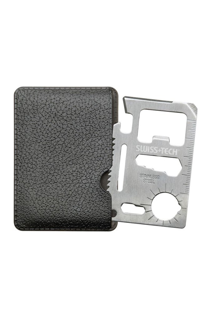 Swiss+Tech 15-IN-1 Credit Card Multi-Tool Stainless Steel Çok Amaçlı Alet ST33309
