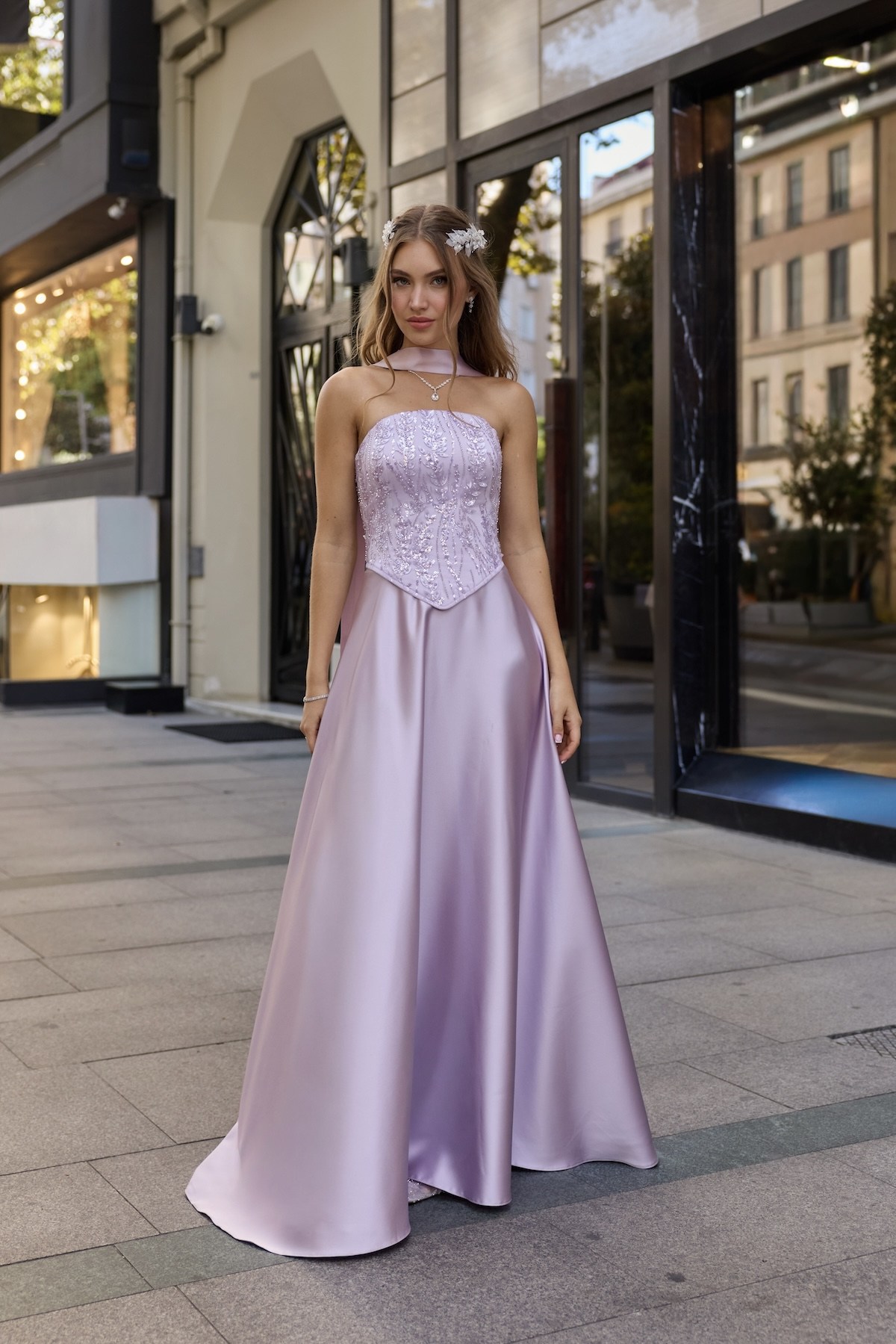 TheElsa | Hera Miranda Oval Yaka Lila Saten Kloş Korse Etek Nişan Nikah ElbiseÖZEL ÜRETİM TASARIM ELBİSELERHera Miranda Oval Yaka Lila Saten Kloş Korse Etek Nişan Nikah Elbise