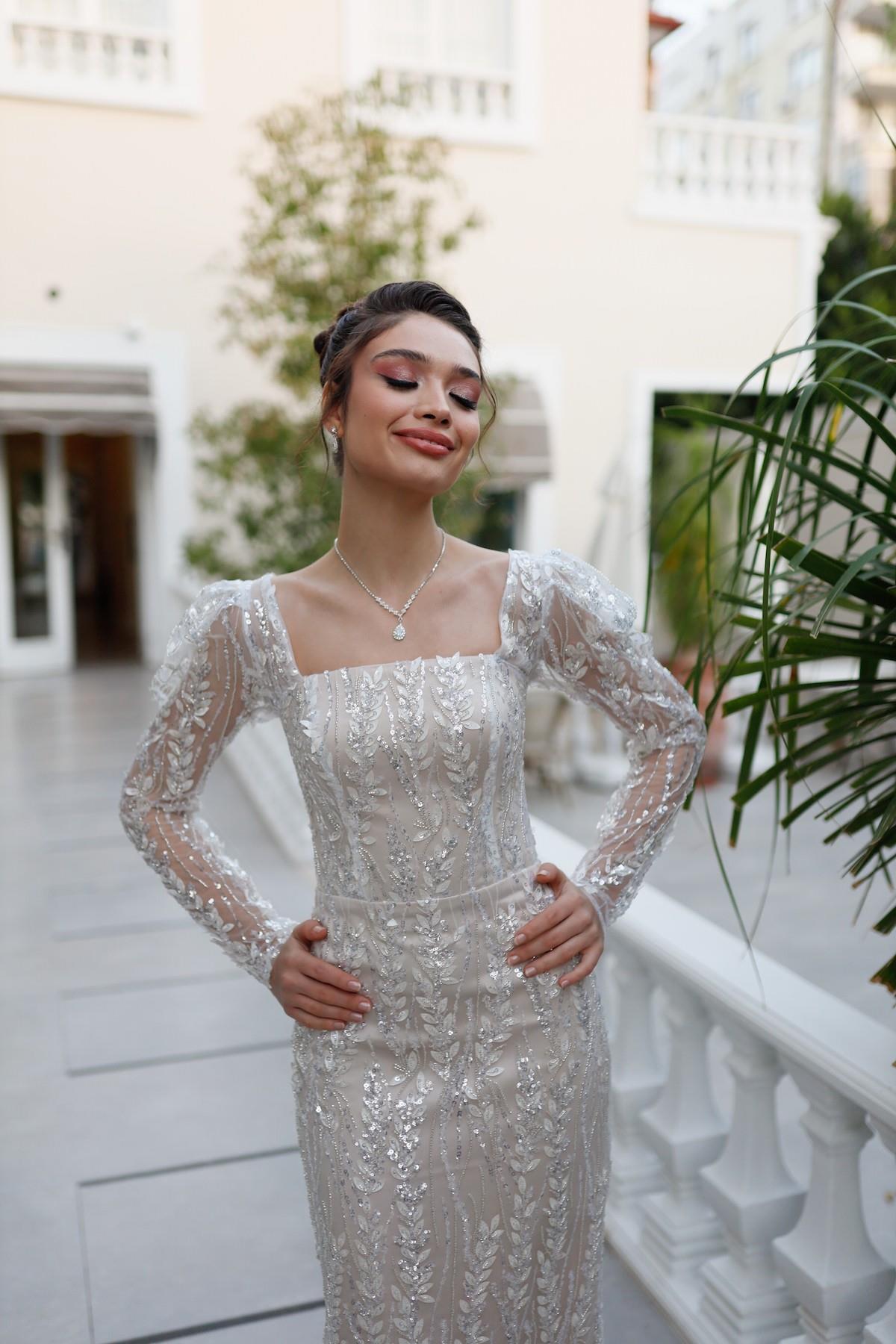 Nastya Midi Boy Özel Tasarım Dantel Abiye Elbise