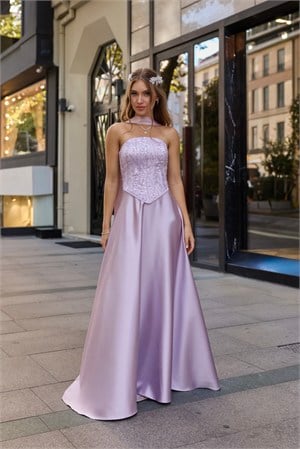 TheElsa | Hera Miranda Oval Yaka Lila Saten Kloş Korse Etek Nişan Nikah ElbiseÖZEL ÜRETİM TASARIM ELBİSELERHera Miranda Oval Yaka Lila Saten Kloş Korse Etek Nişan Nikah Elbise