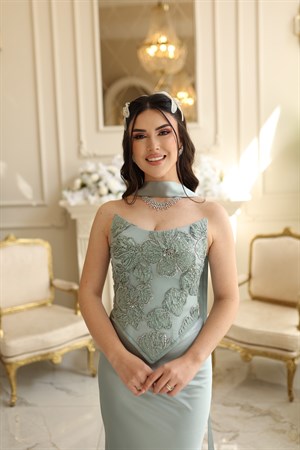 Hera Sindirella Yeşil Korse Balık Etek