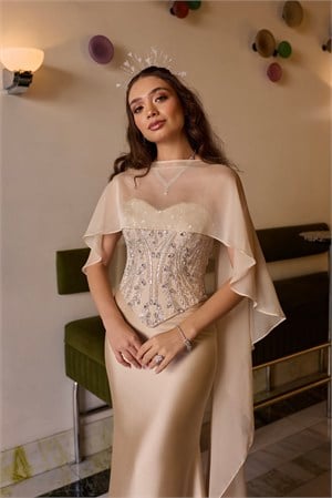 TheElsa | Hera Zena Kalp Yaka Balık Etek Panço Şal Nikah Nişan Söz ElbisesieRENKLİ DANTEL ELBİSELERHera Zena Kalp Yaka Balık Etek Panço Şal Nikah Nişan Söz Elbisesi