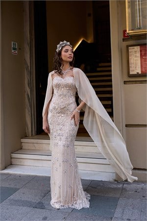 TheElsa | Laura Kalp Yaka Bej Dantel Balık Şifon Şal Korse Etek Nikah Nişan Söz ElbisesiÖZEL ÜRETİM TASARIM ELBİSELERLaura Kalp Yaka Bej Dantel Balık Şifon Şal Korse Etek Nikah Nişan Söz Elbisesi