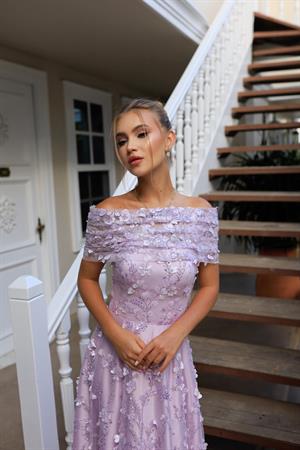 Lavinya Prenses Lila Pile Bolero Elbise