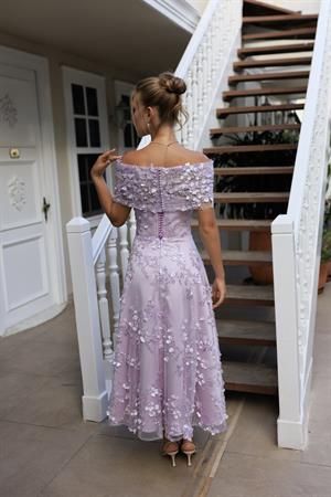 Lavinya Prenses Lila Pile Bolero Elbise