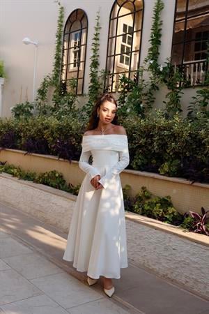 Princess Leyla White Special Design Lace Evening Dress
