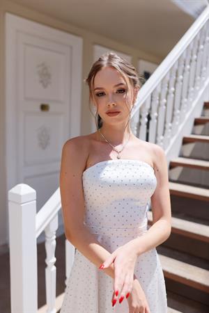 Soprano Beyaz Prenses Özel Tasarım Elbise
