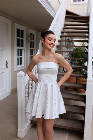 Soprano Mini Taşlı After Parti Tasarım Elbise