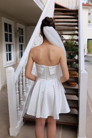 Soprano Mini Taşlı After Parti Tasarım Elbise