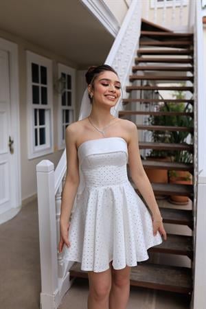 Soprano Mini Taşlı After Parti Tasarım Elbise