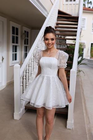 Valeriya Mini Dantel After Parti Tasarım Elbise