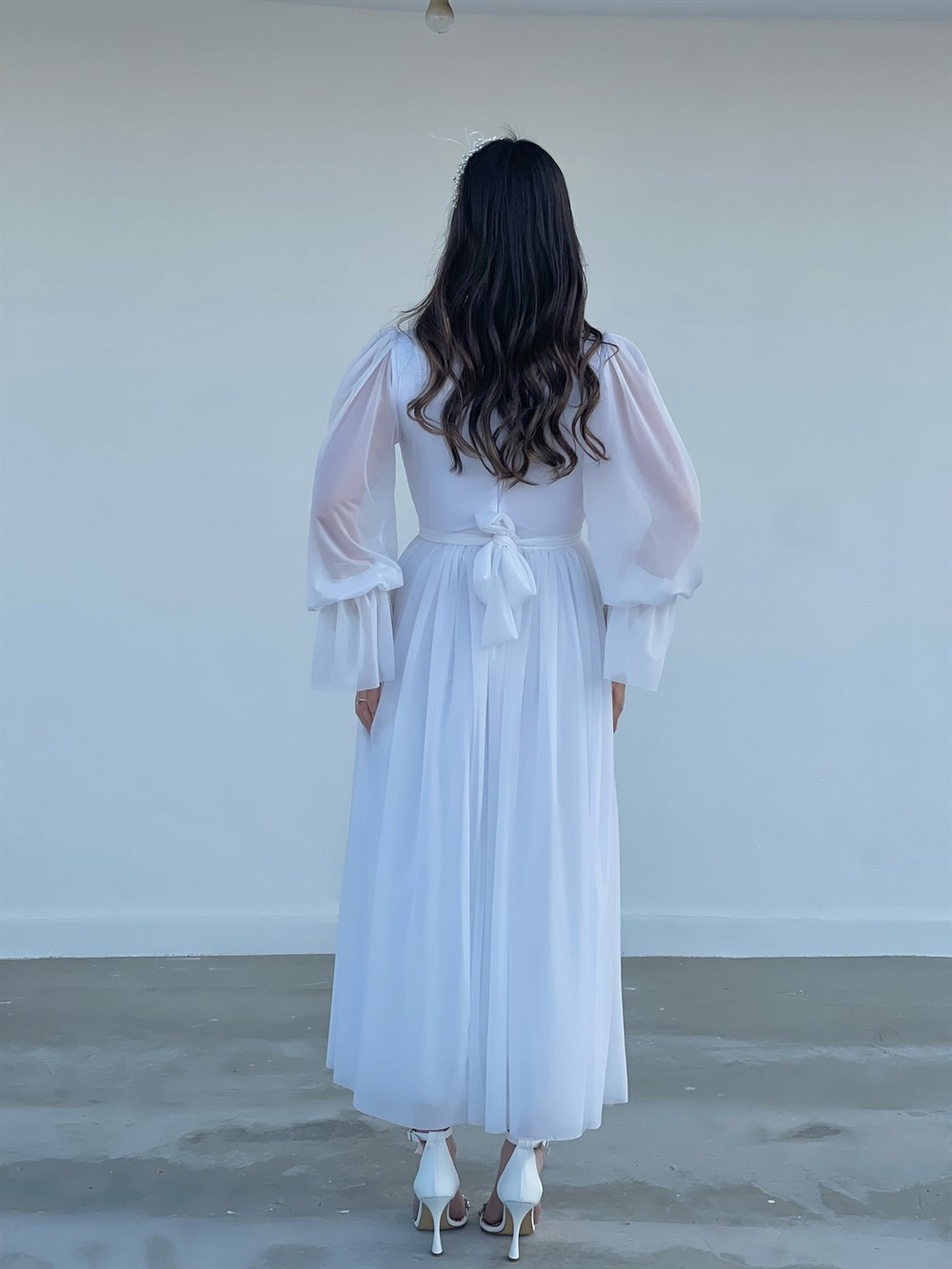 TheElsa | Kişiye Özel Üretim Abiye Elbiseler | Bolivya Beyaz Özel Tasarım  Tül Nikah Elbisesi