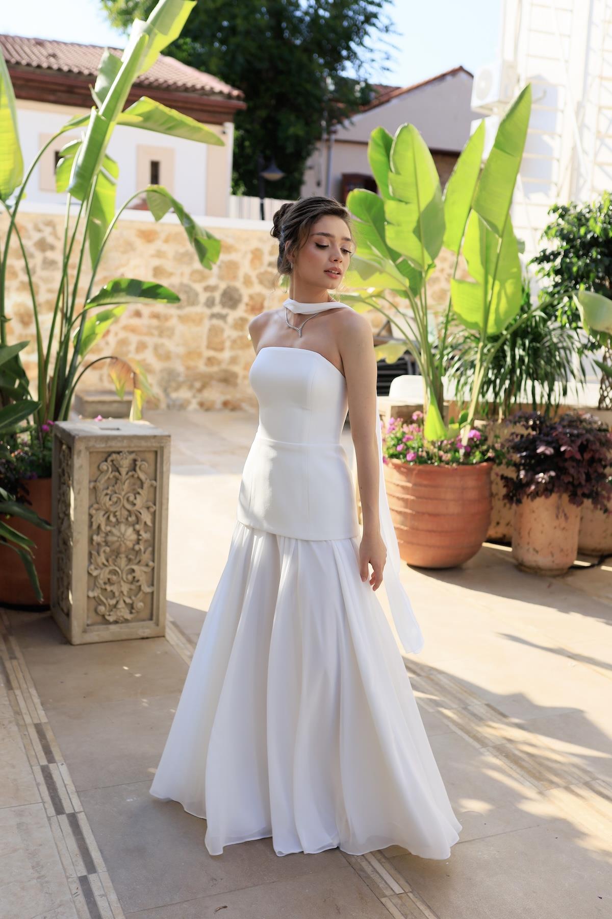 TheElsa | LİDYAÖZEL ÜRETİM ELBİSELidya Şifon Tasarım Nikah Nişan Elbisesi