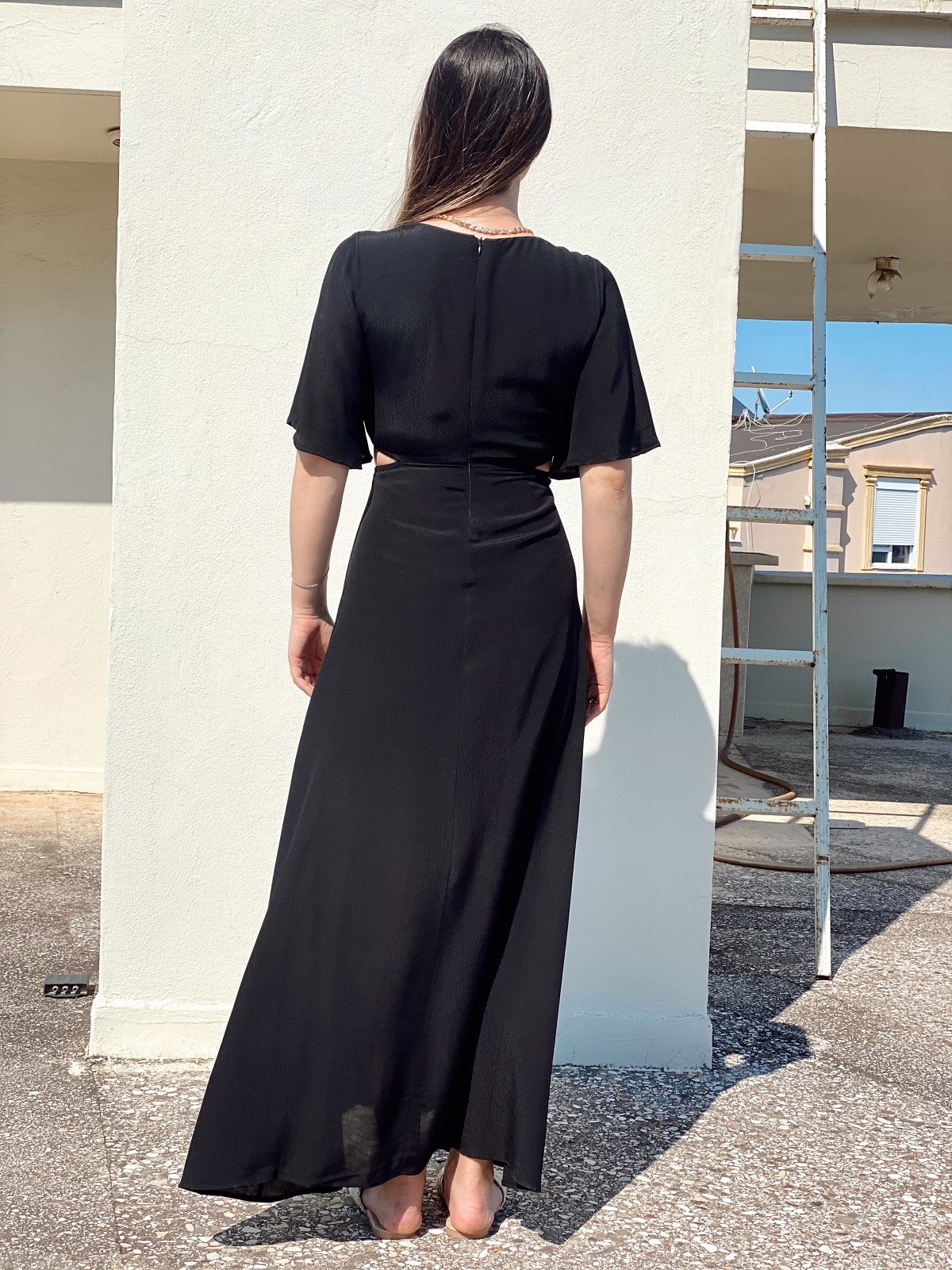 TheElsa | GİYİM | TAKI | Siyah Uzun Mango Elbise