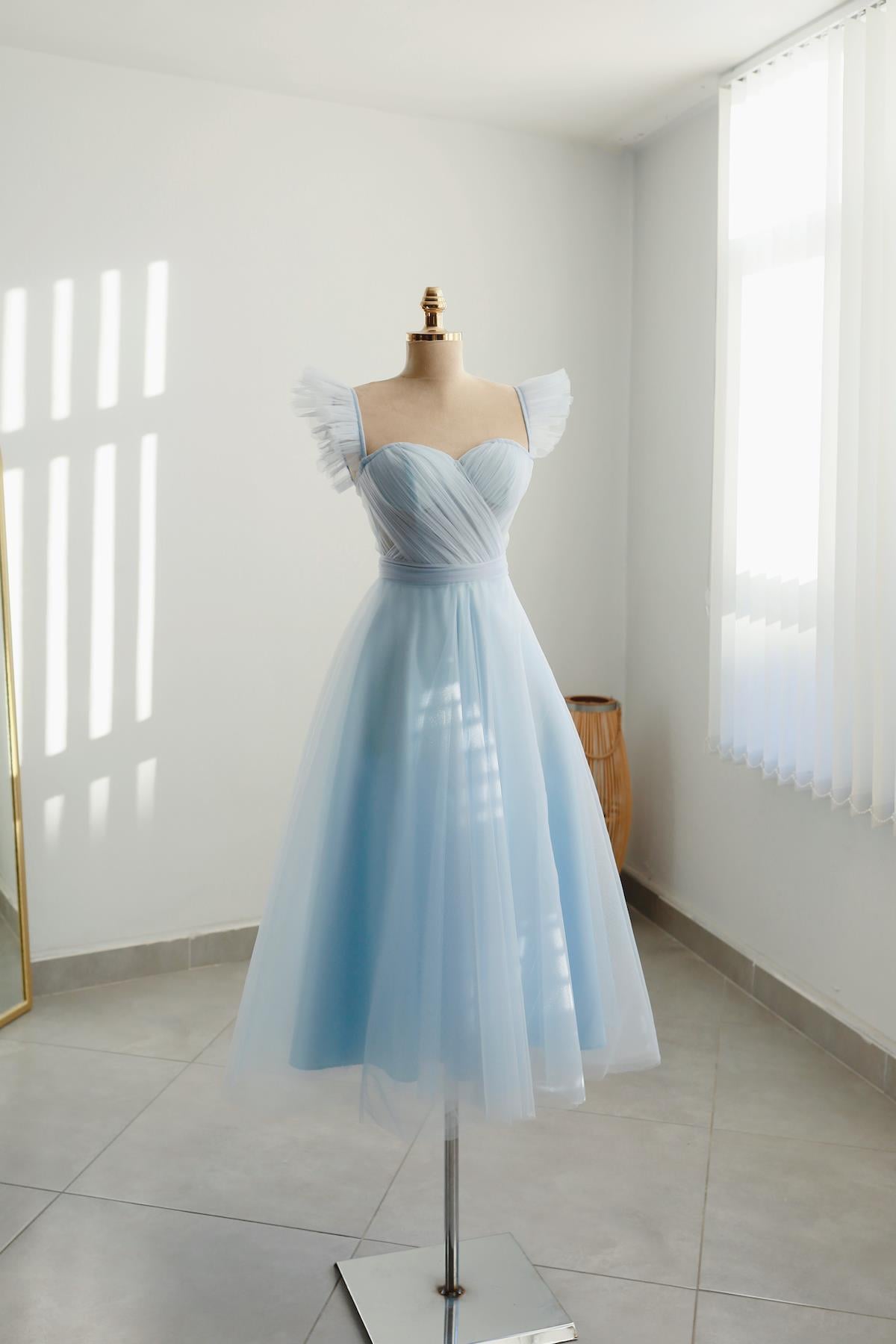 TheElsa | Kişiye Özel Üretim Abiye Elbise | Sofia Bebek Mavi Özel Tasarım Abiye Tül ElbiseÖZEL ÜRETİM ELBİSESofia Bebek Mavi Özel Tasarım Abiye Tül Elbise