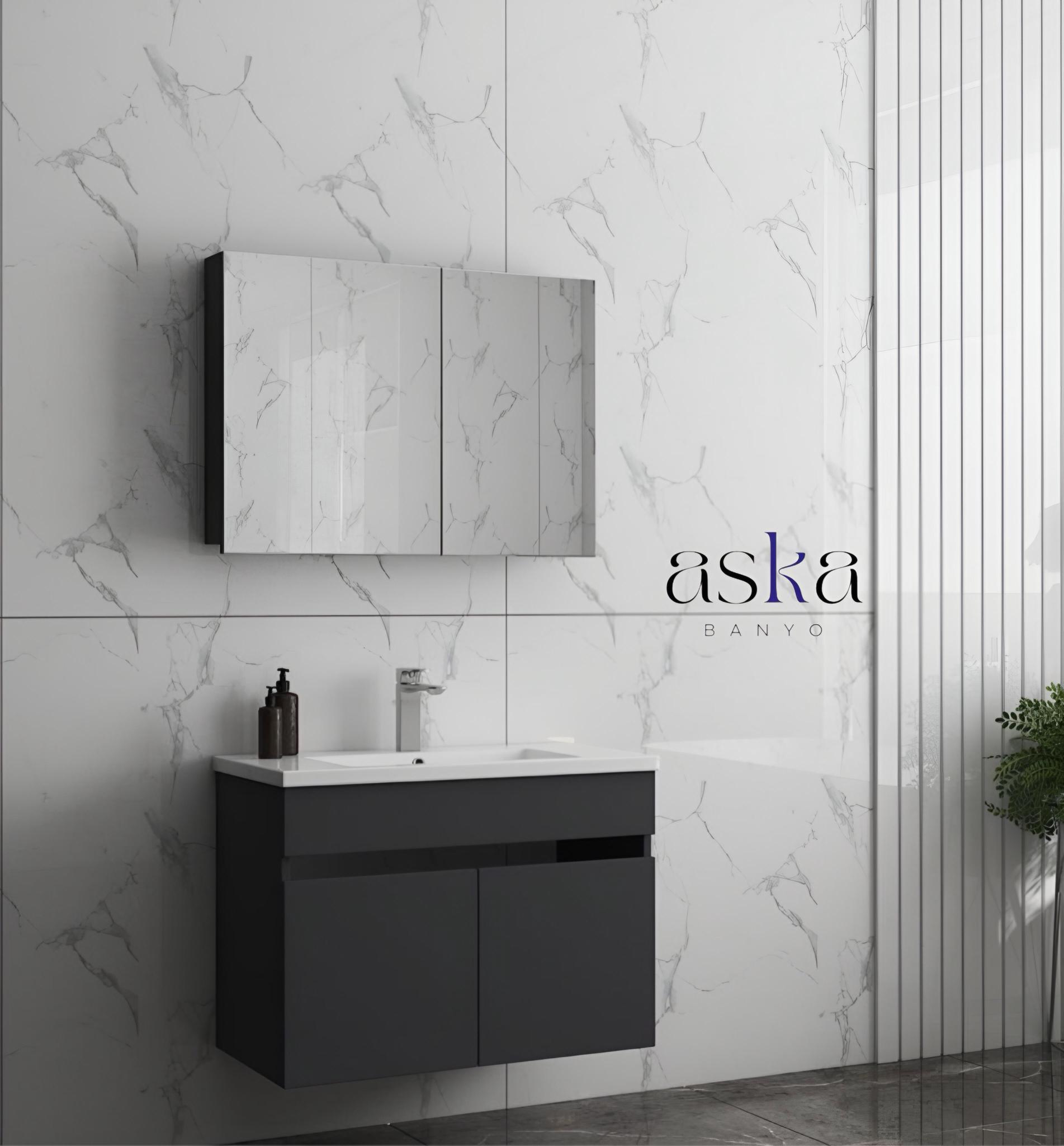 Aska Banyo Gizem 80Cm Banyo Dolabı