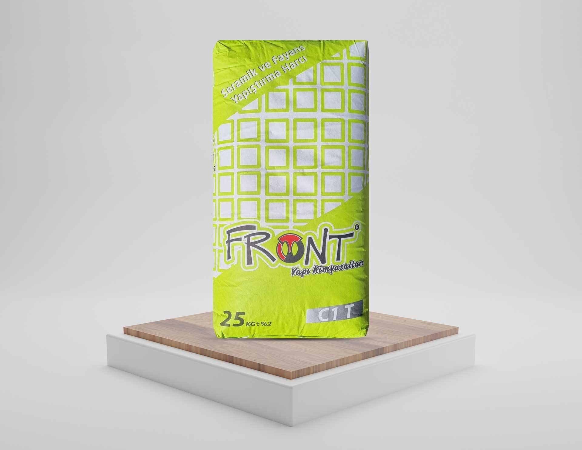 Front STD Gri Seramik ve Fayans Yapıştırma Harcı C1T