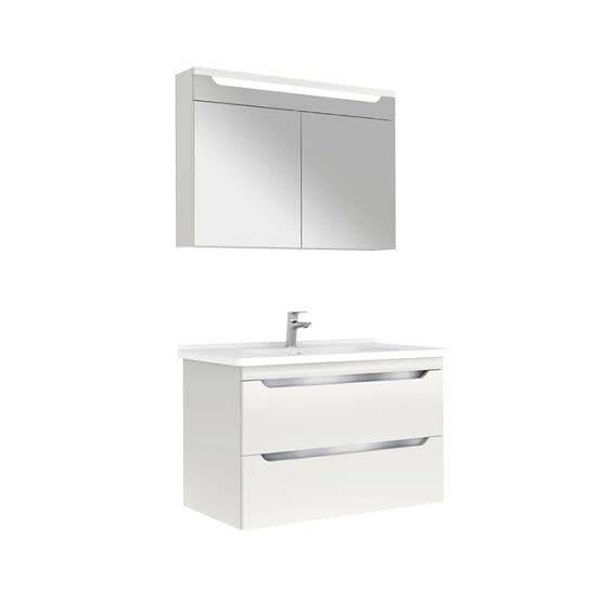 Kale Banyo Casilla 100Cm Satin Gri Banyo Dolabı