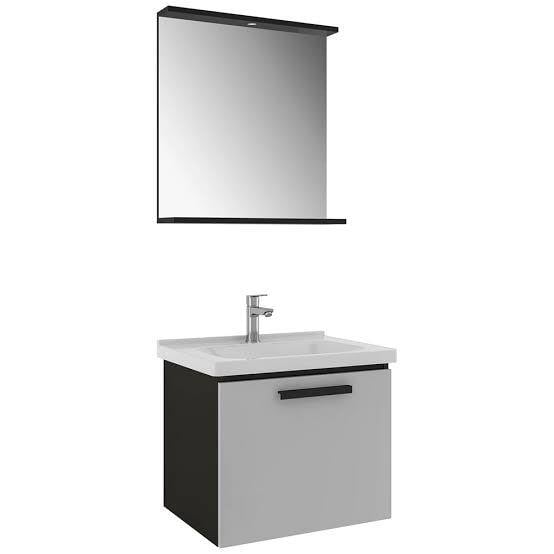 Kale Banyo Gris 65Cm Siyah-Gri Banyo Dolabı