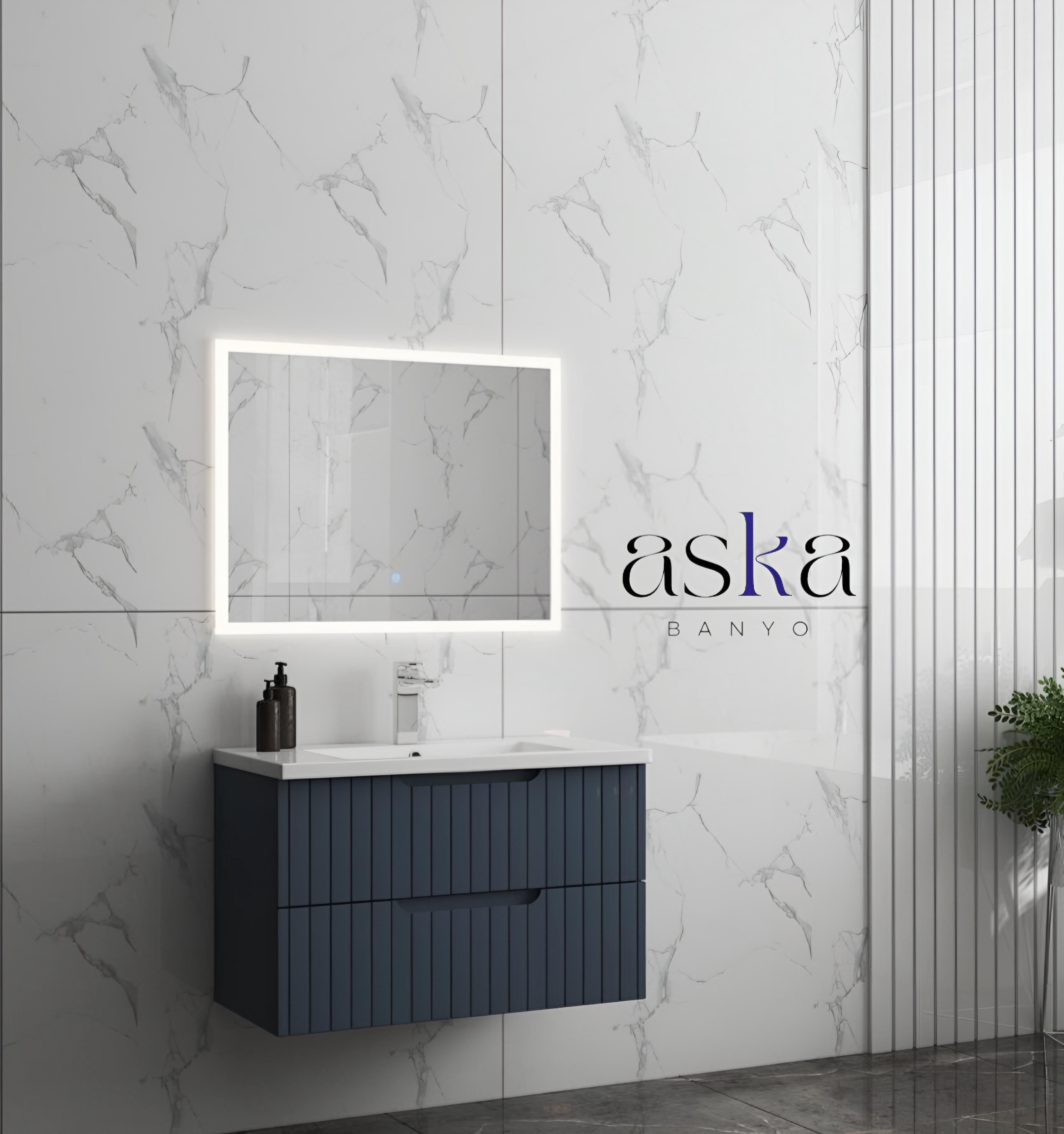 Aska Banyo Aslan 80Cm Banyo Dolabı