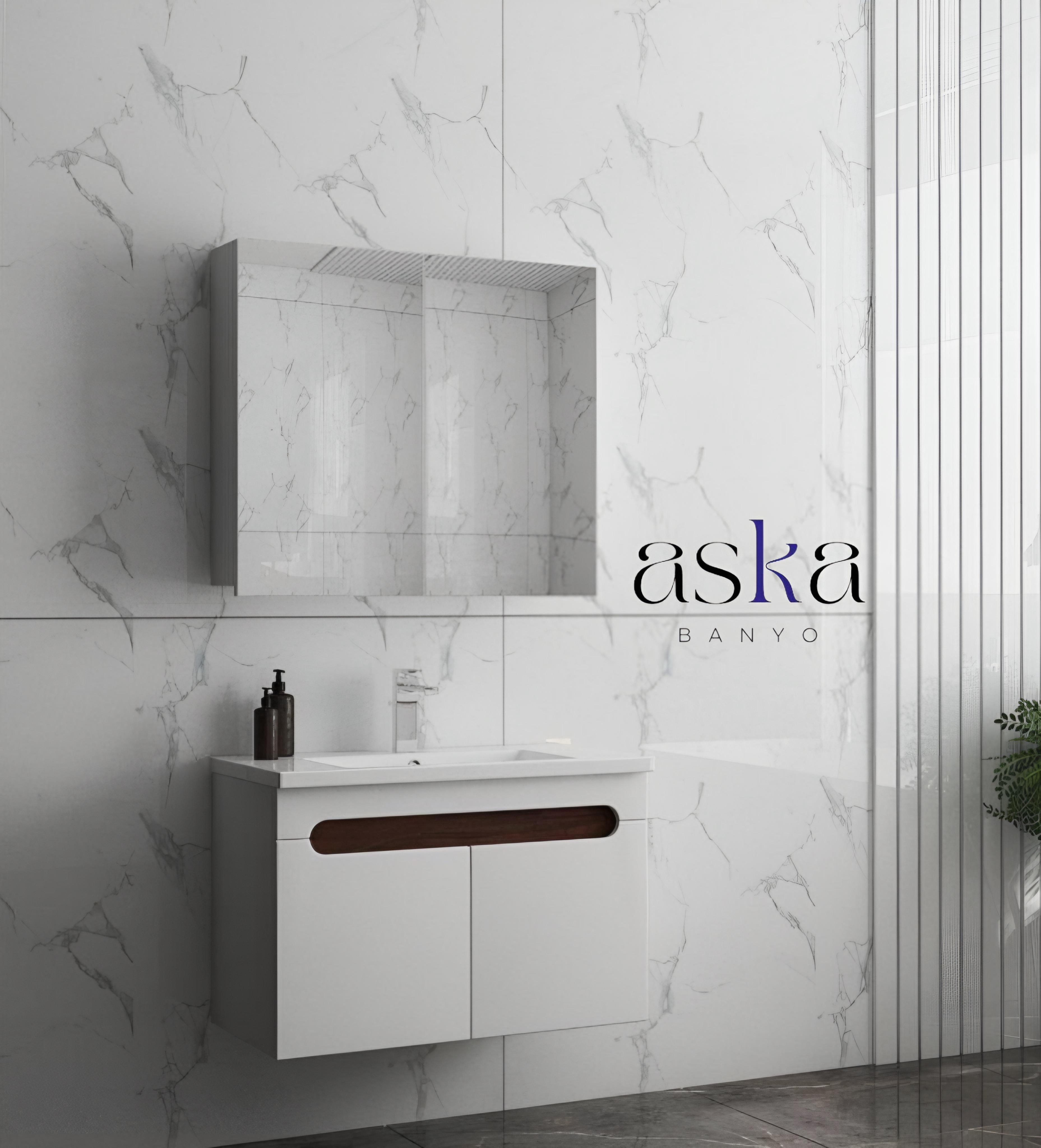 Aska Banyo Nevada 80Cm Banyo Dolabı