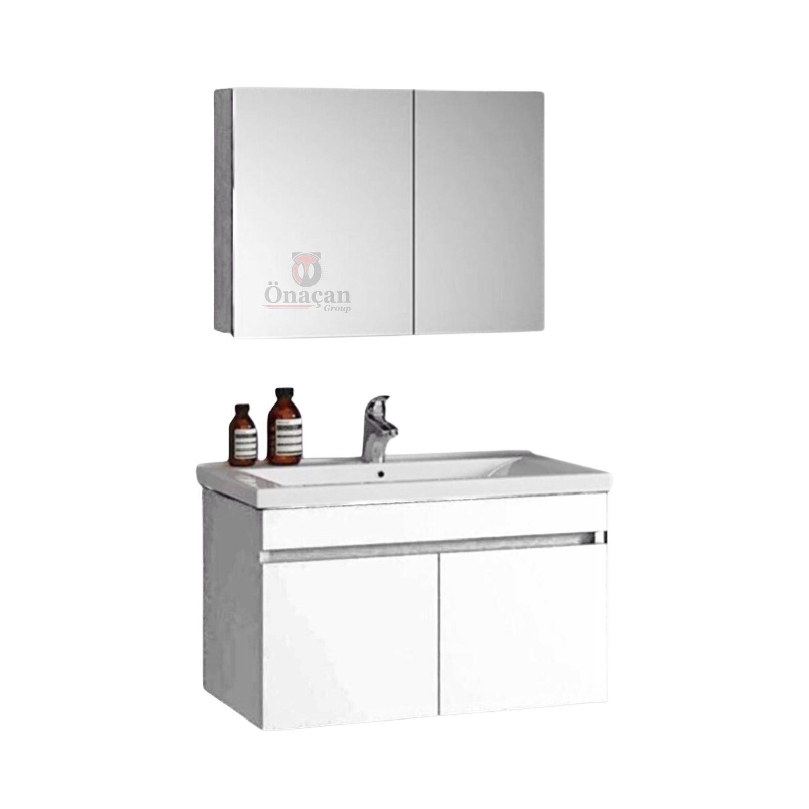 Bagno Gizem 80Cm Beyaz Banyo Dolabı