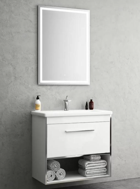 Gold Banyom Eos 80Cm Beyaz Banyo Dolabı