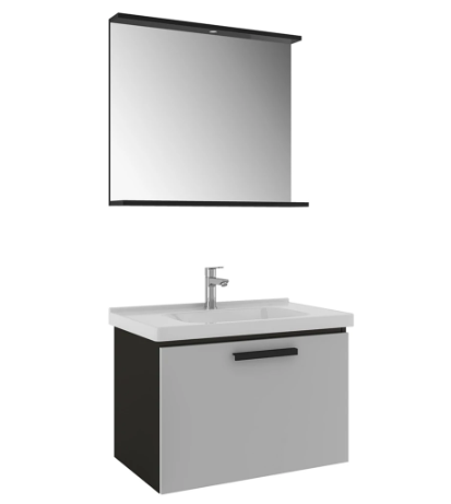 Kale Banyo Gris 80Cm Siyah/Gri Banyo Dolabı