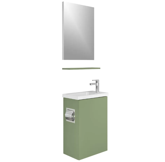 Kale Banyo Minimalist 50Cm Yeşil (Aksesuarlı) Banyo Dolabı