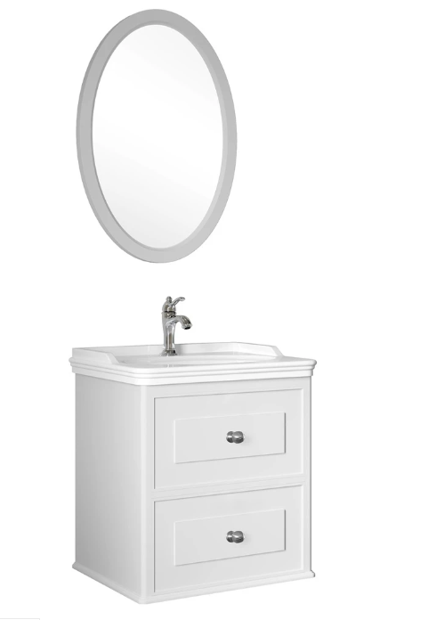 Kale Banyo Miro 65Cm Mat Beyaz Banyo Dolabı