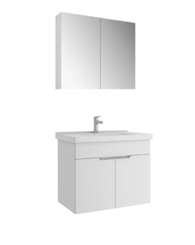 Kale Banyo Stora 80Cm Parlak Beyaz Banyo Dolabı