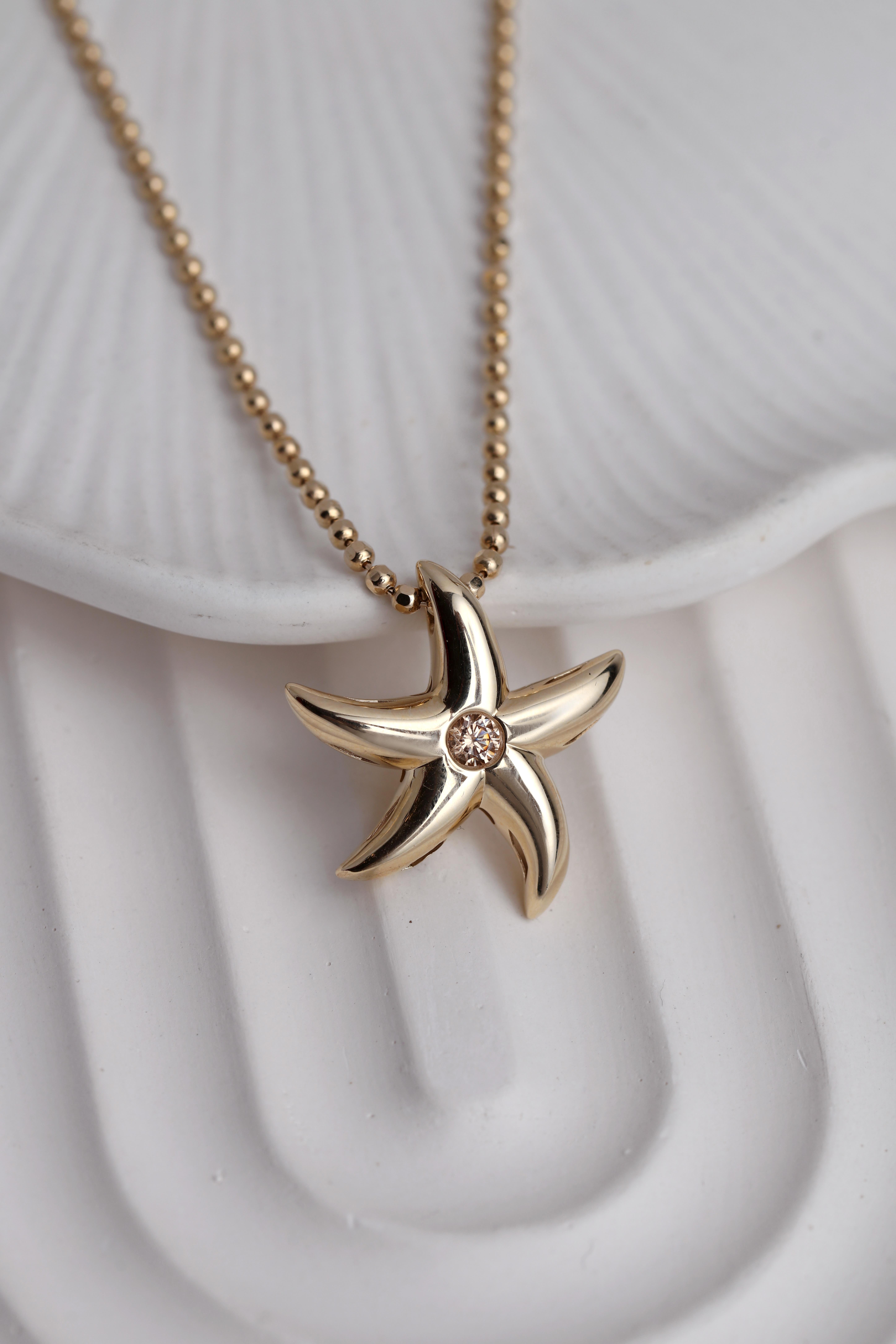  14 Ayar Altın Cetaş Aqualis Kolye