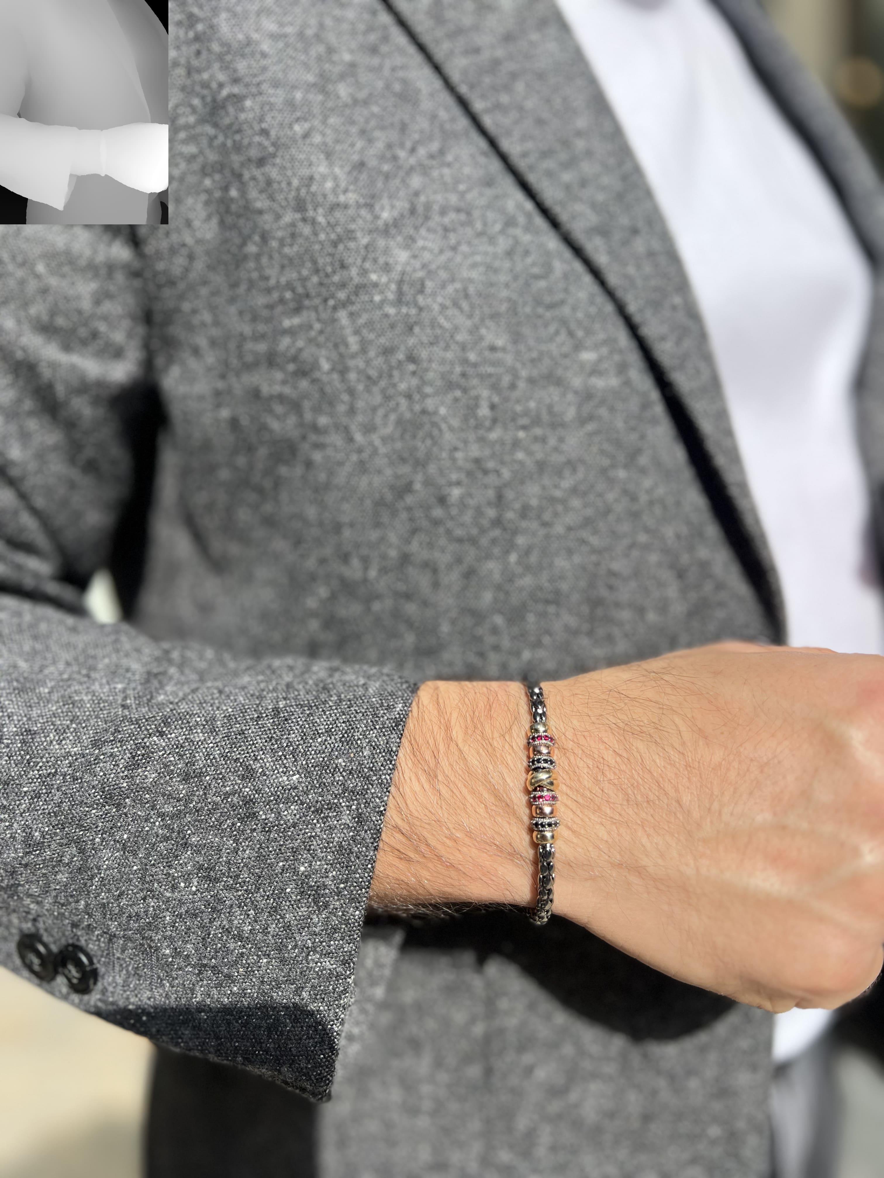  14 Ayar Altın Erkek Taşlı Bileklik