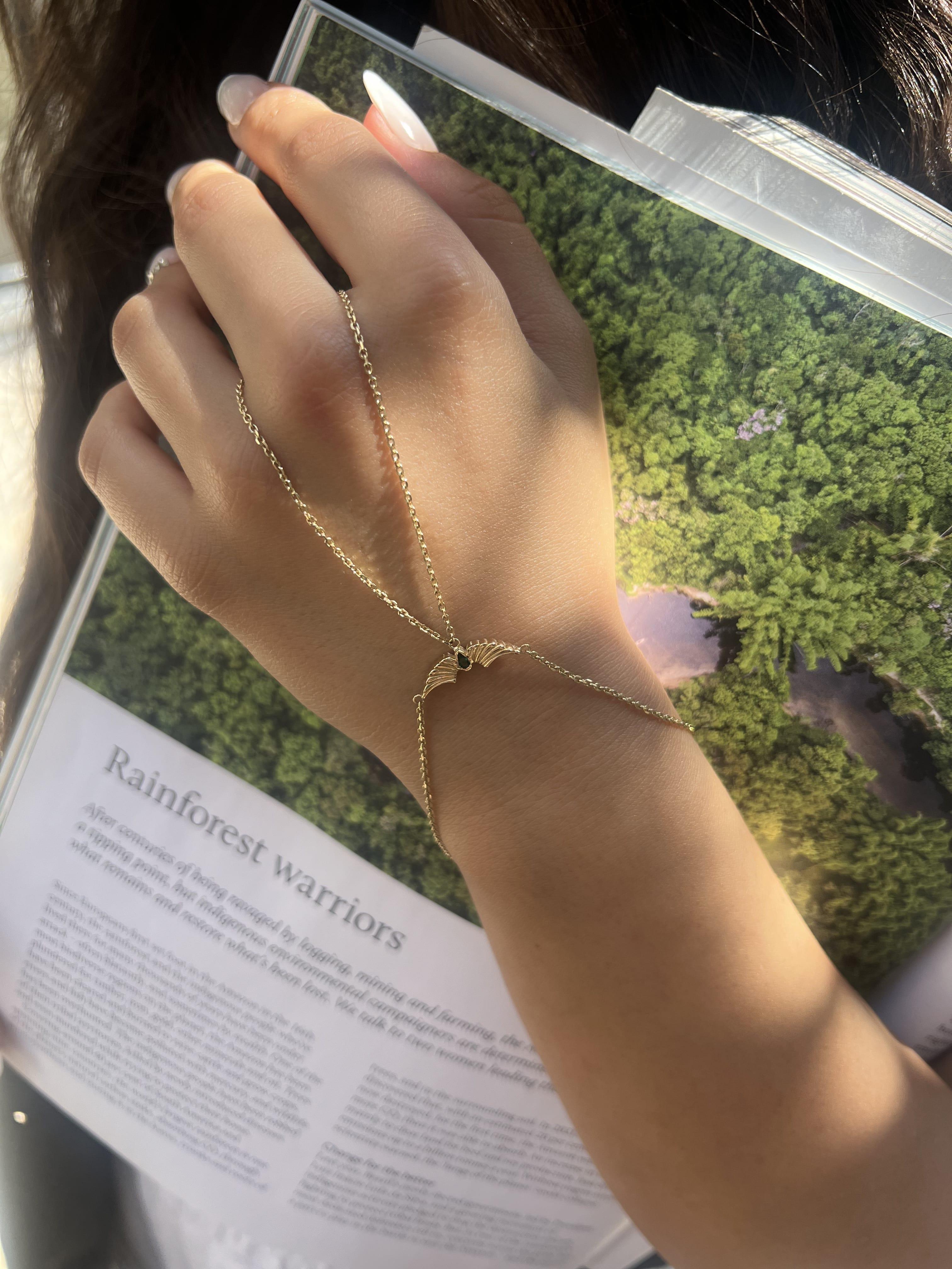  14 Ayar Altın Kanat Detay Şahmeran