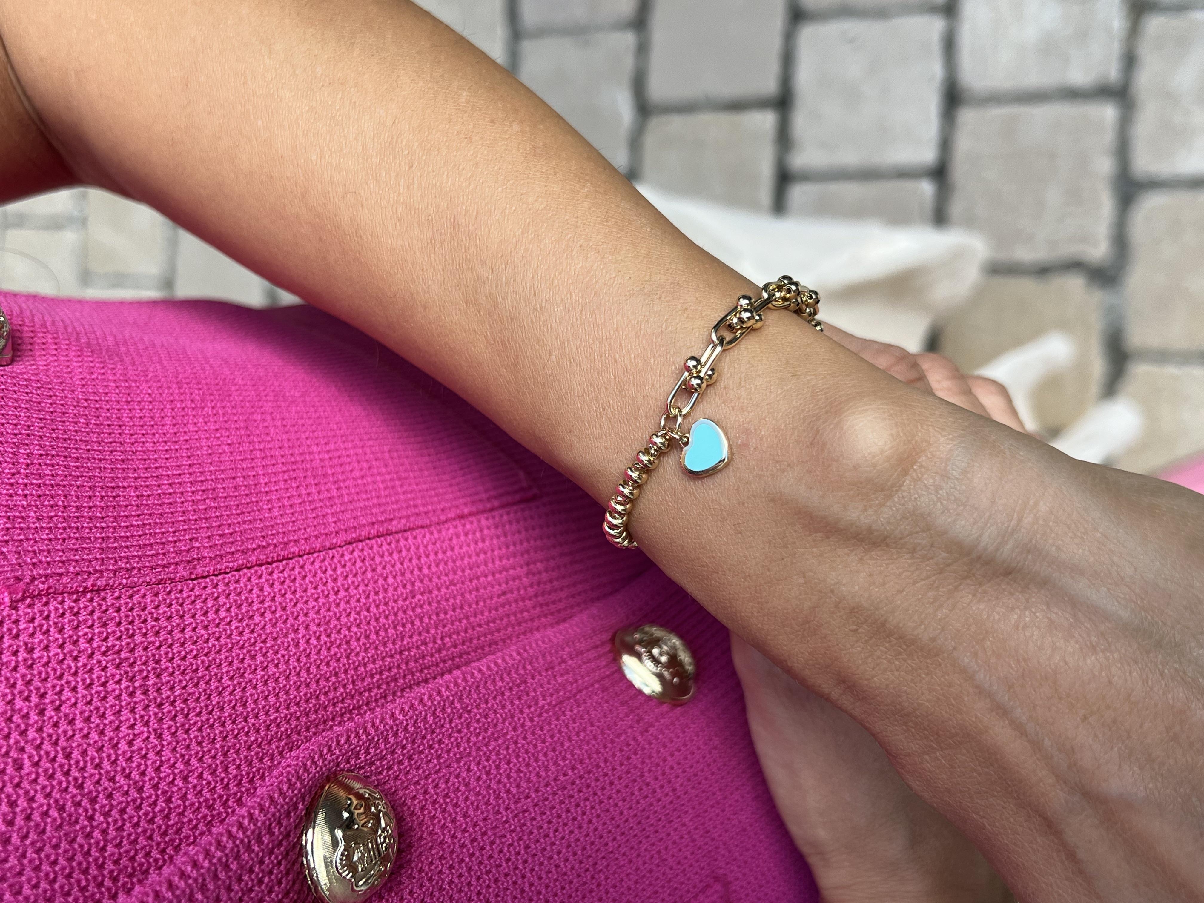 Kalemli Zincir Bileklik | Jewelina Eterna Mineli Bileklik