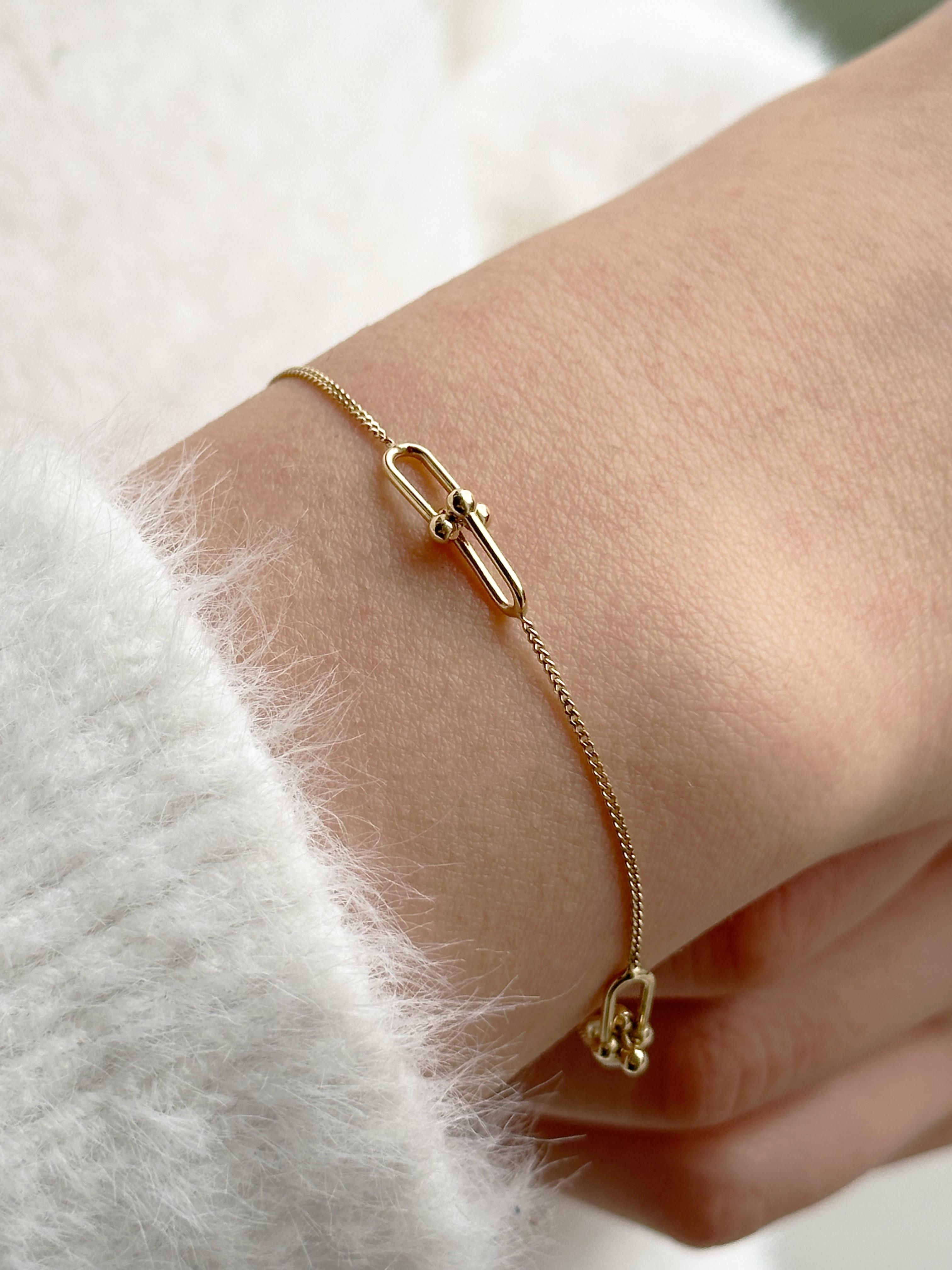 İnce Zincirli Gurmet Bileklik | Jewelina Store Geçmeli Ataç Bileklik